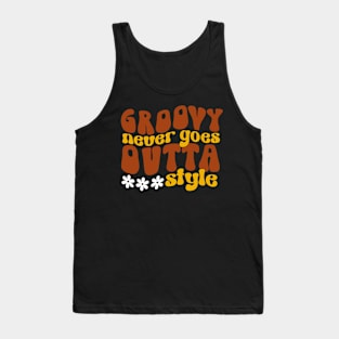 Groovy never goes outta style Brown Tank Top